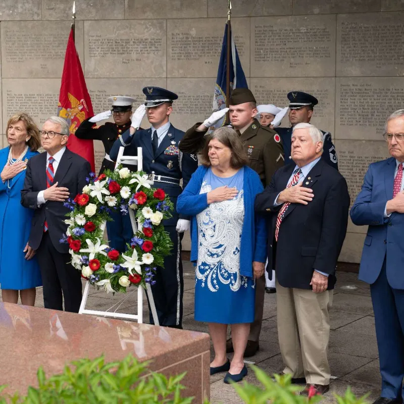Governor DeWine, Lt. Governor Tressel Join Gold Star Families in Wreath-Laying Ceremony