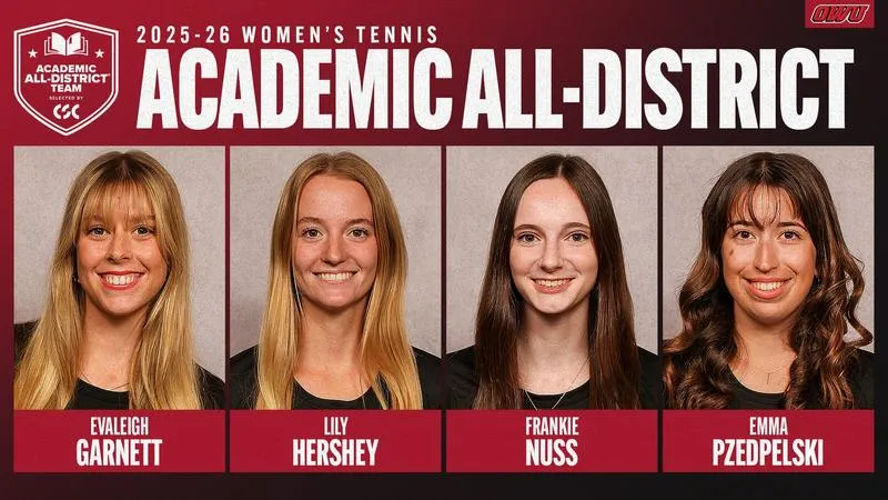 Garnett, Hershey, Nuss, Pzedpelski Selected to CSC Academic All-District Team