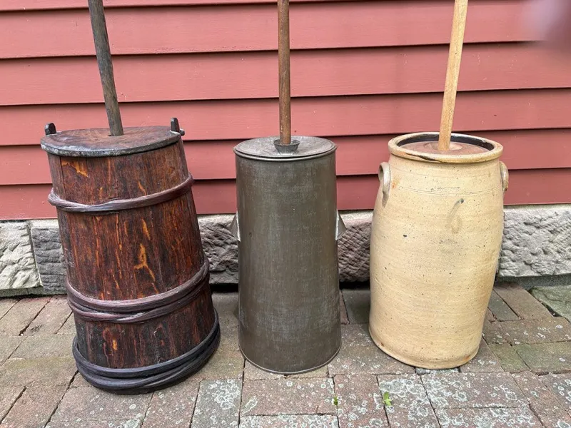 Variety of butter churns attempted to make a very arduous task easier