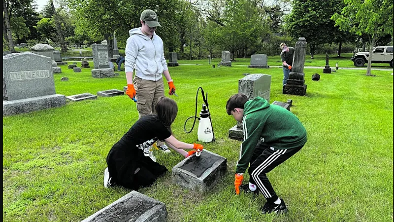 Timberstone students clean up