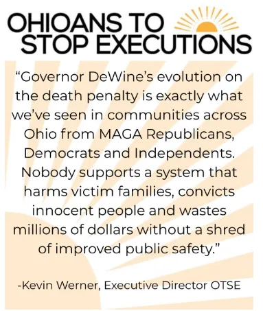 Governor DeWine says abolish the death penalty!