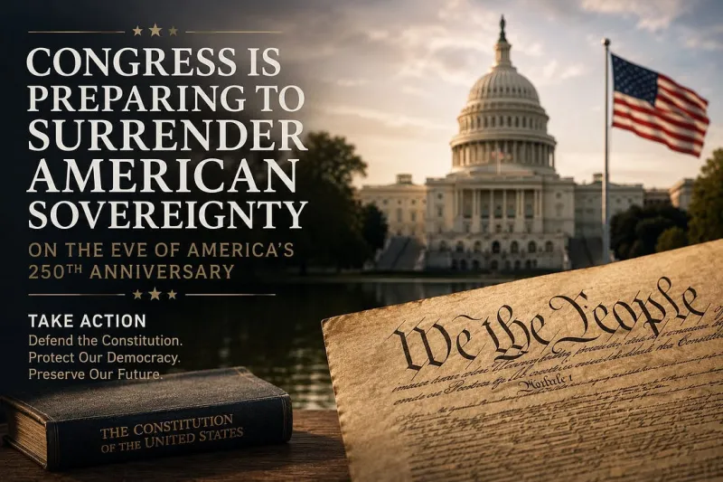 Congress Is Preparing to Surrender American Sovereignty on the Eve of America's 250th Anniversary