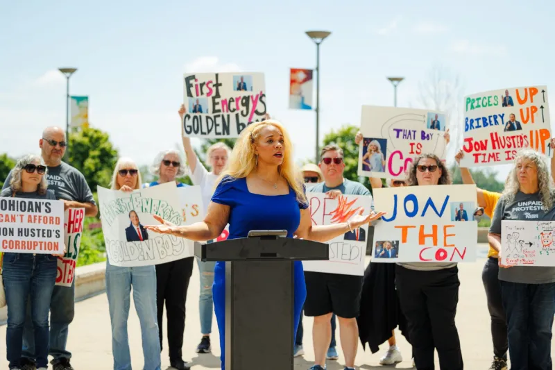 Ohioans in Toledo Call Out Jon Husted For Key Role in FirstEnergy Corruption Scandal
