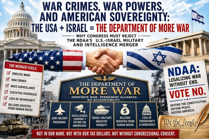 War Crimes, War Powers and American Sovereignty: The USA + Israel = The Department of Forever War