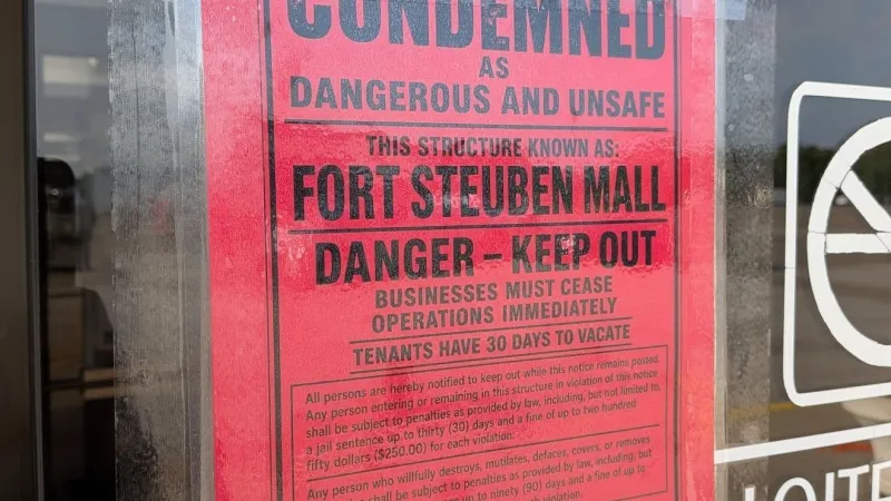 Fort Steuben Mall condemned after failing inspections, city manager says