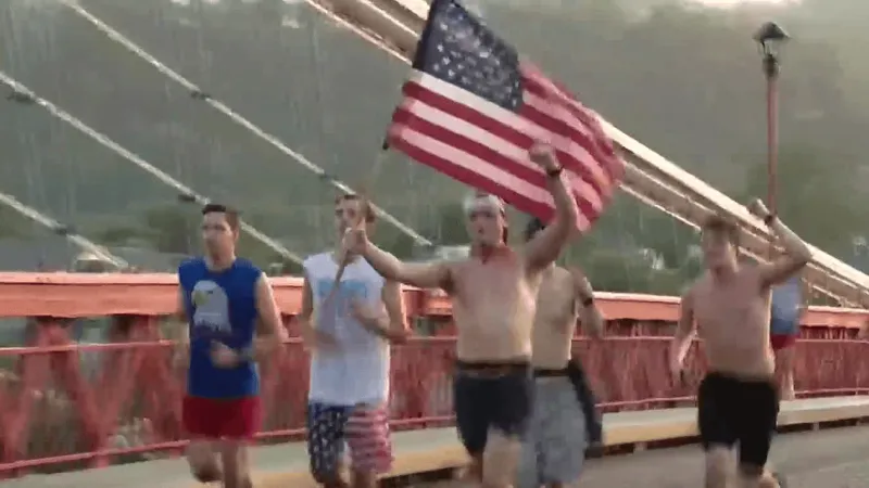 Flag relay for America's 250th draws crowds as runners cross Wheeling Suspension Bridge