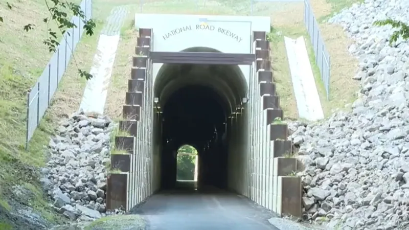 St. Clairsville reopens National Road Bikeway tunnel after safety and aesthetic upgrades