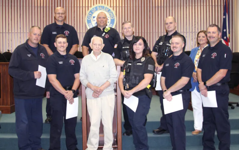 Salem police, fire departments recognized for lifesaving efforts