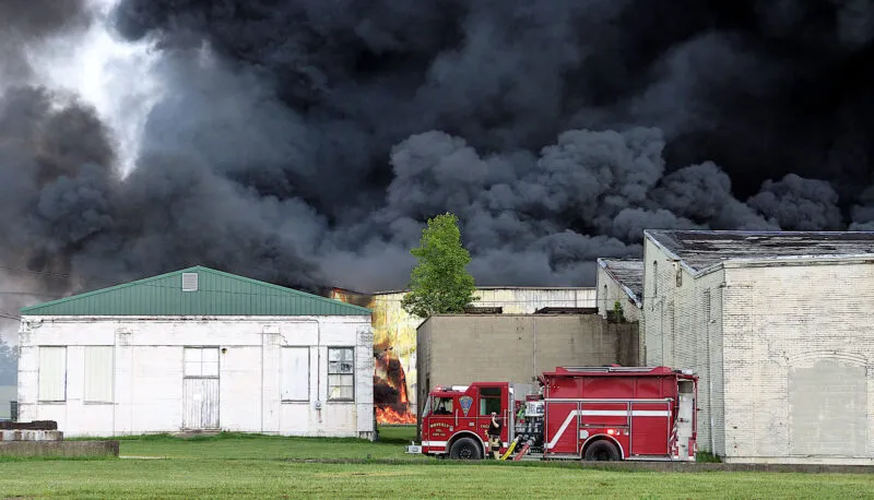 Fire erupts at Peoples Cartage, drawing departments from Wood County and beyond