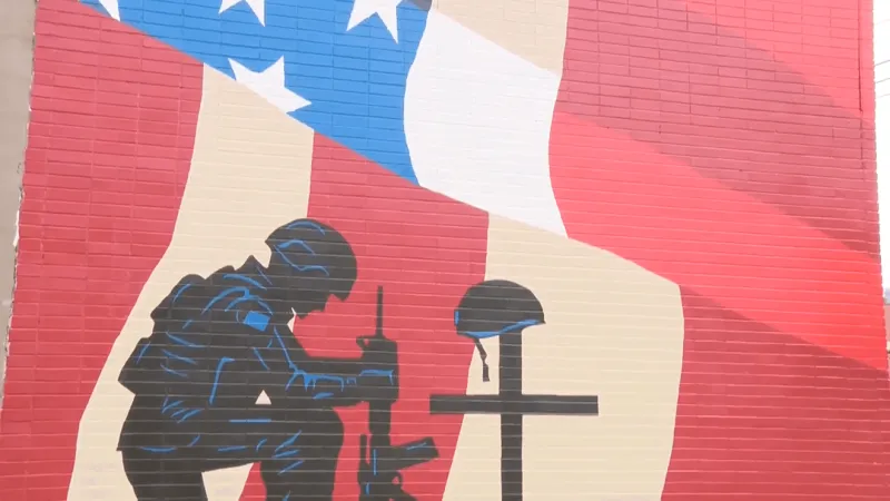 Mayor honors contributors as veterans mural blankets Weirton VFW Post 2716