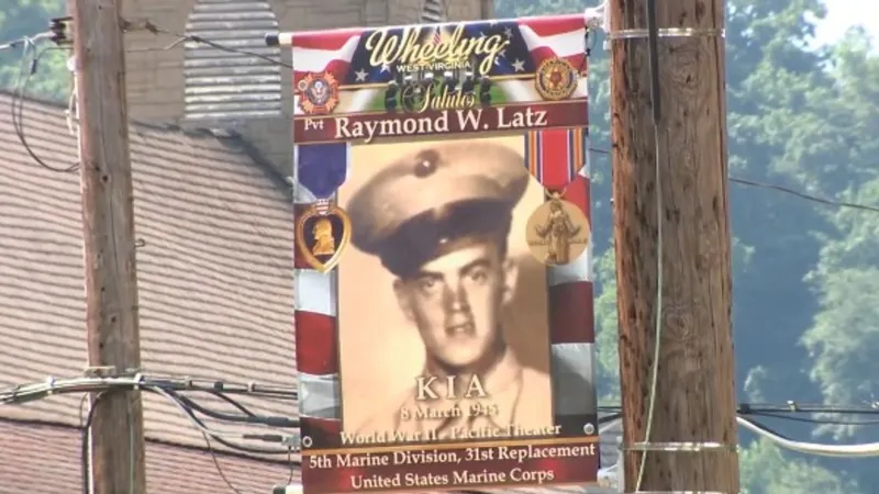 Wheeling honors WWII Marine Pvt. Raymond Lantz with military banner program