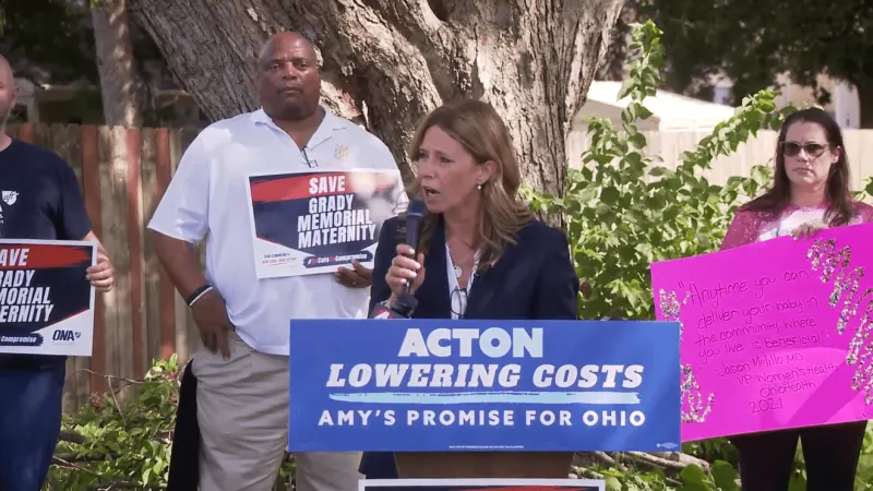 Community, joined by Amy Acton, rallies to save Grady Memorial Hospital's maternity unit