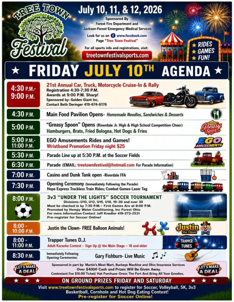 Tree Town Festival Underway This Weekend in Forest