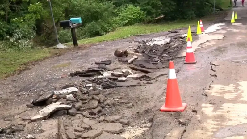 Heavy rains wash out Wells Township road, crews assess damage
