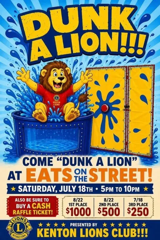 Kenton Lions Club to Host Dunk Tank and Raffle During Eats on the Street Festival