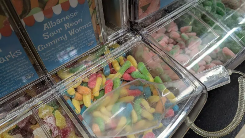 Celebrate National Gummy Worm Day at Grandpa Joe's Candy Shop