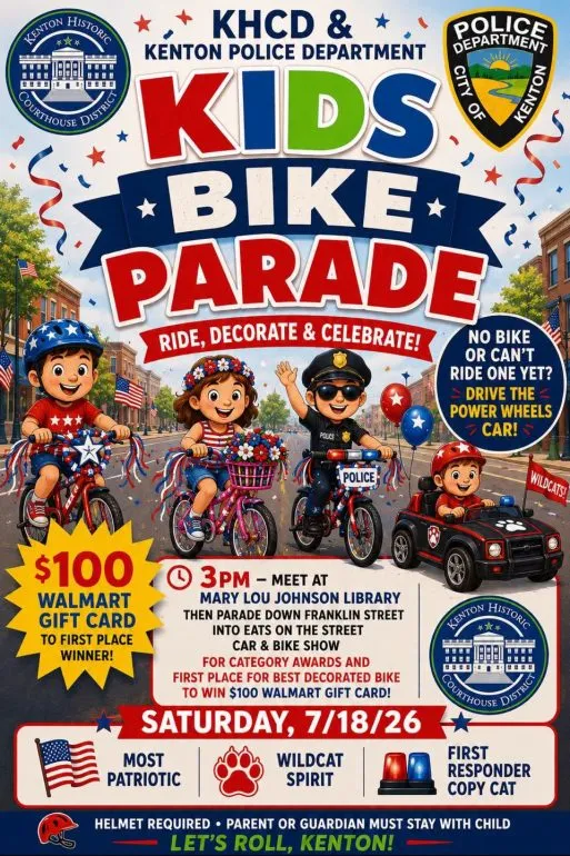 Kids Invited to Participate in Kenton Bike Parade This Saturday