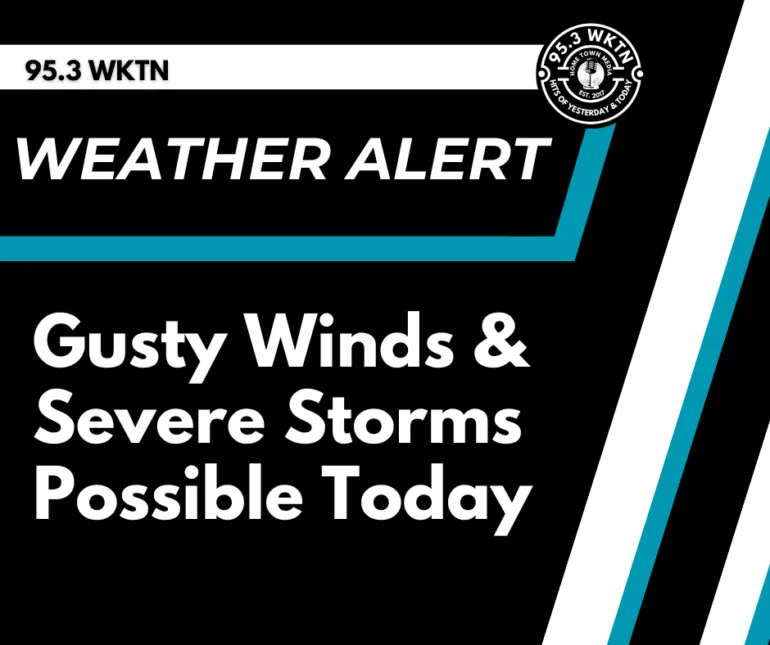 Severe Thunderstorms Possible This Afternoon and Evening