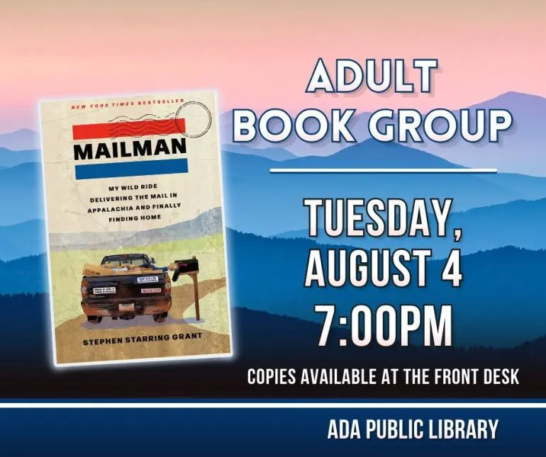 Ada Public Library Adult Book Group to Meet August 4