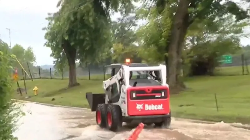Severe storms trigger rapid flooding in Glen Dale and McMechen, stranding driver