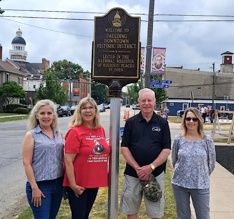 Paulding Unveils Official Downtown Historic District Sign