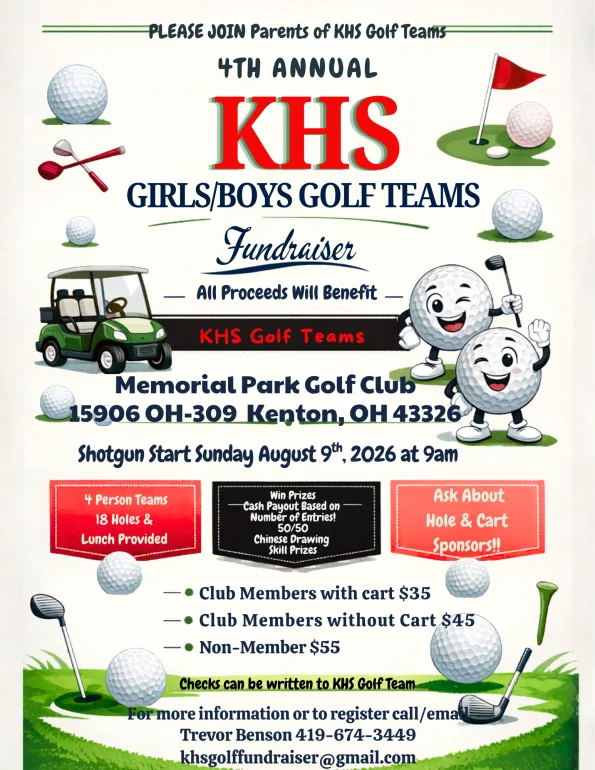 KHS Golf Teams to Hold Annual Fundraiser Aug. 9