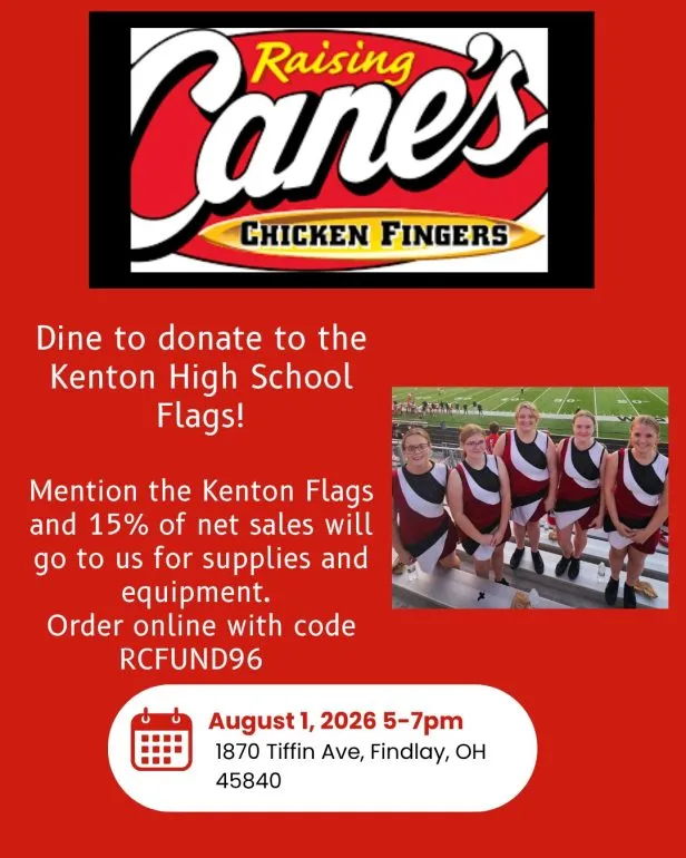 Raising Cane's Fundraiser to Benefit Kenton High School Flags Team