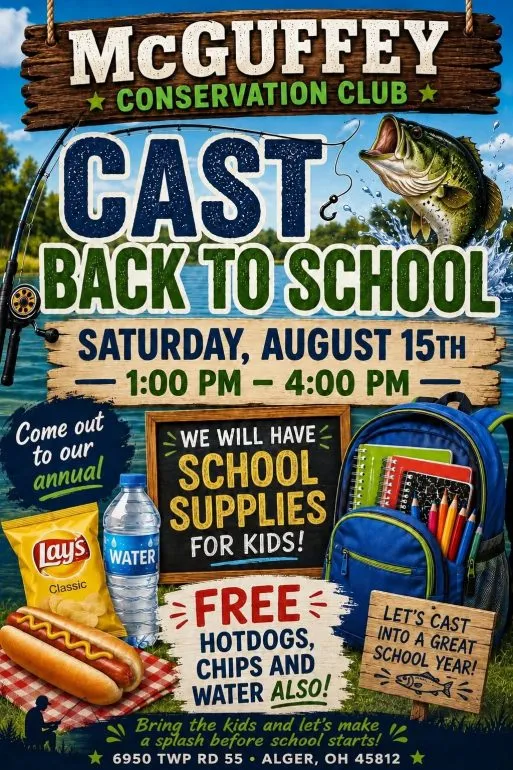 McGuffey Conservation Club Hosting Cast Back to School Kids Day