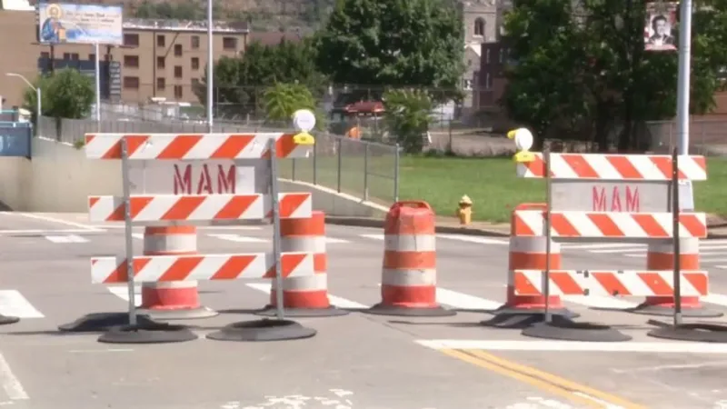 Washington Street in downtown Steubenville closed for pavement repairs this week