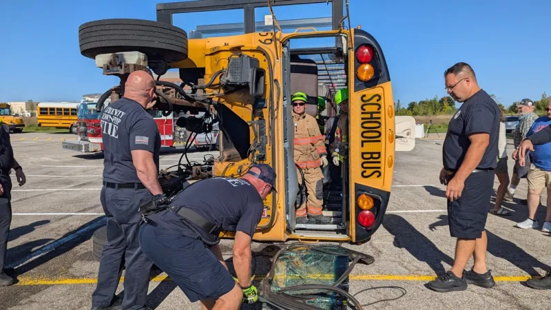 New scenario adds bus-on-its-side drill to Olentangy driver training ahead of school year