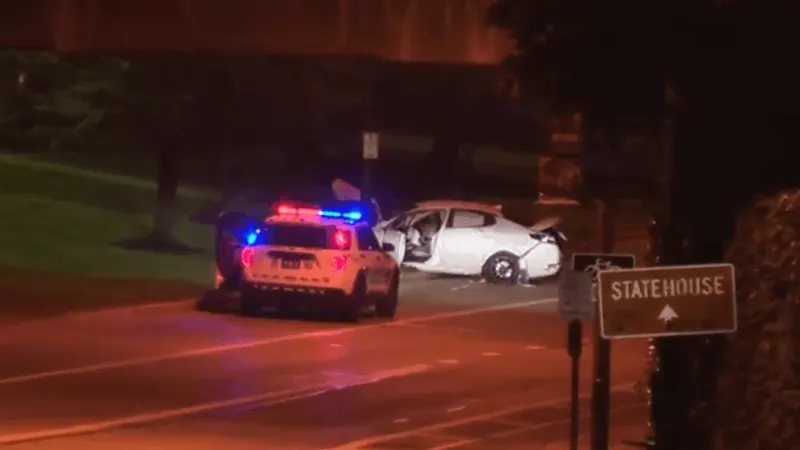 Four hospitalized, one critical, after two-car crash at West Long and Neil