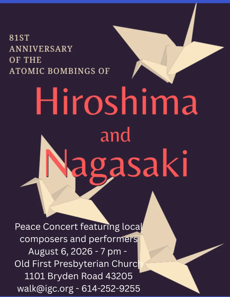 81st Anniversary of Hiroshima and Nagasaki bombings peace concert