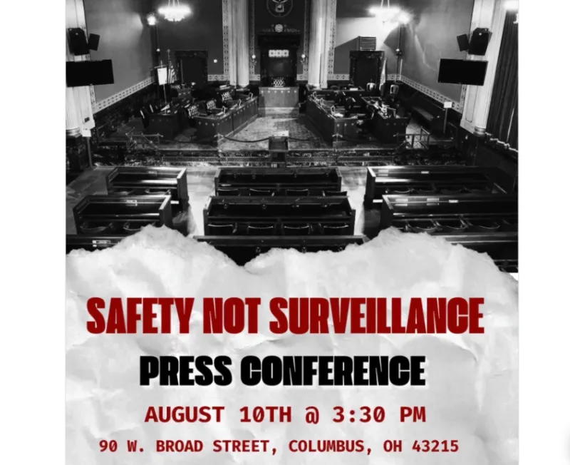 Safety Not Surveillance Coalition Demands Central Ohio Cancel All Contracts with Flock Safety and Dismantle Its Surveillance Network