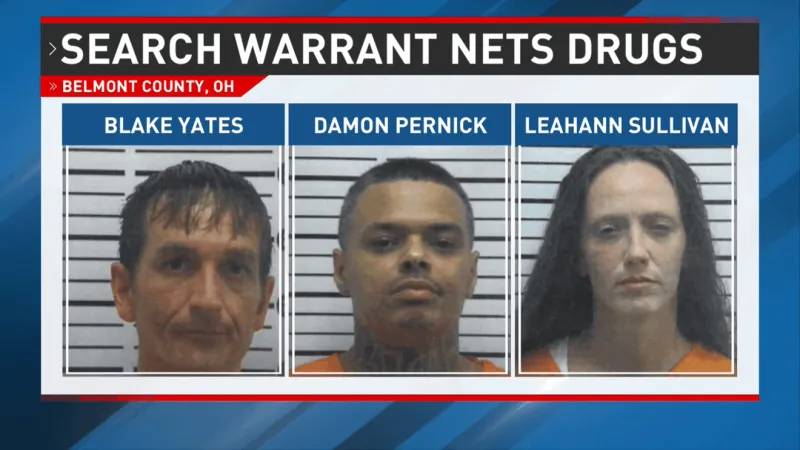 Belmont County drug bust leads to fentanyl, cocaine trafficking charges