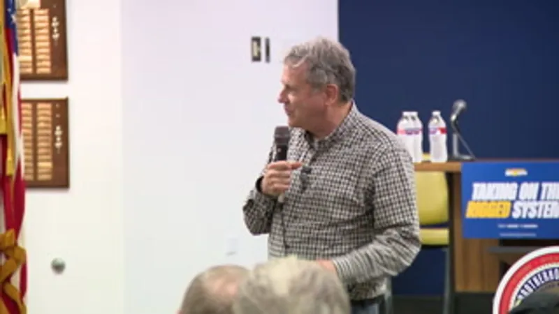 Sherrod Brown meets Steubenville IBEW members, says Ohioans squeezed by high prices