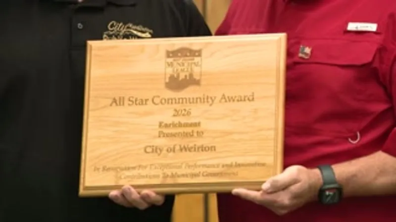 Weirton accepts All-Star Community Award for Panhandle Rail Trail project work