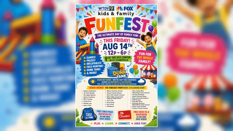 WTOV9 Kids & Family Funfest set for Friday at ECO Center in St. Clairsville