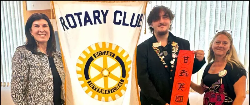 Bryan Rotary Club Welcomes Back Exchange Student Oliver Proxmire