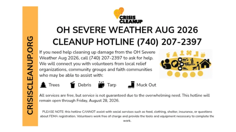 Crisis Cleanup offers resources to residents after severe storms sweep across Ohio
