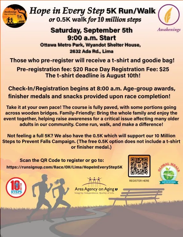 Hope in Every Step 5K and 0.5K Walk Set for September 5