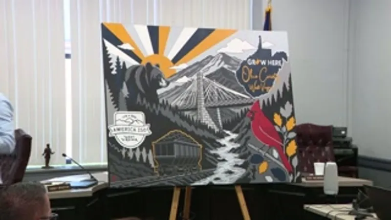 Wheeling artist Vondel Bell paints Ohio County mural for America250 celebration