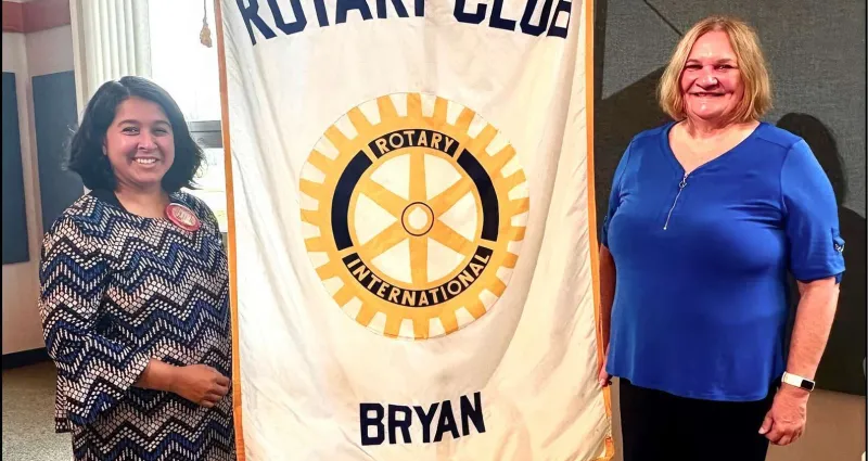 Bryan Rotary Hears How Open Hands, Caring Hearts Food Pantry Serves Families