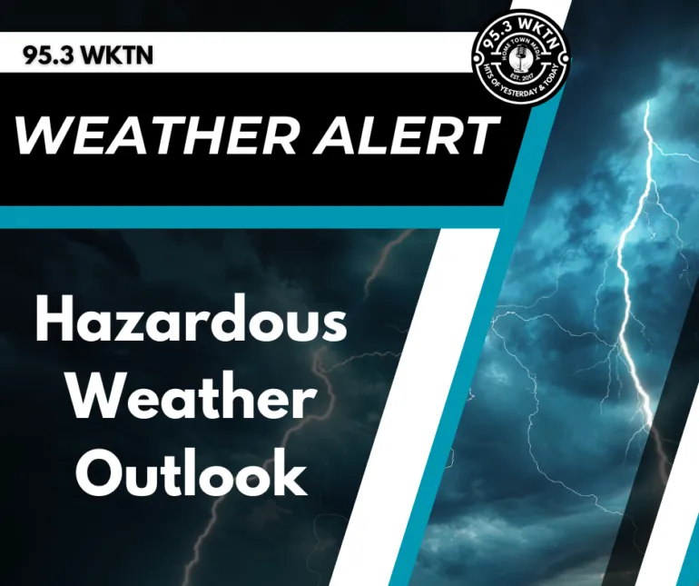 Showers and Thunderstorms Expected This Afternoon Into Tonight