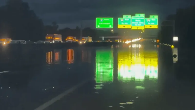 Franklinton floodwall activated as heavy rains close I-71, Greenlawn and Harmon avenues