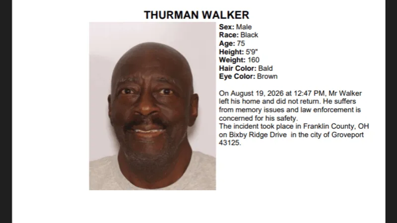 Authorities seek missing 75-year-old Thurman Walker last seen in Groveport