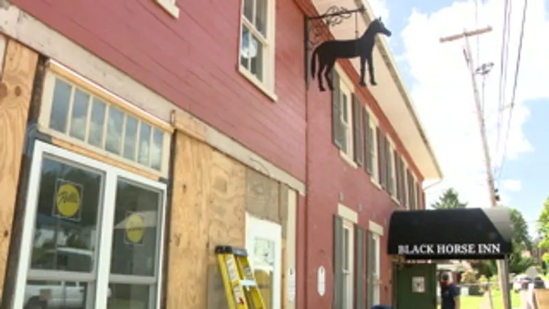 Construction begins to preserve Belmont County's historic Black Horse Inn