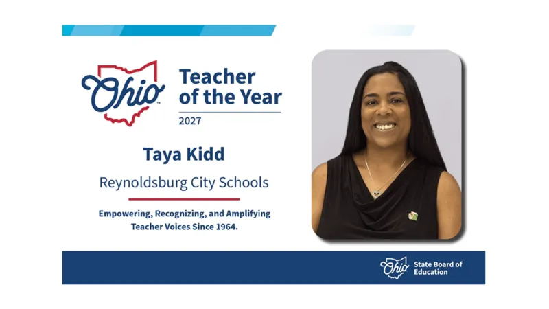 Reynoldsburg educator honored as 2027 Ohio Teacher of the Year