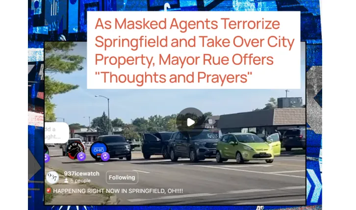 As Masked Agents Terrorize Springfield and Take Over City Property, Mayor Rue Offers "Thoughts and Prayers"