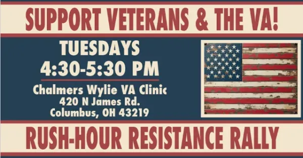 Support Veterans Rush Hour demonstration