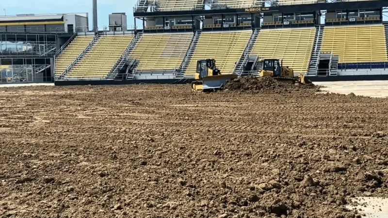 Historic Crew Stadium hauls in 600 truckloads of dirt for Super Motocross event